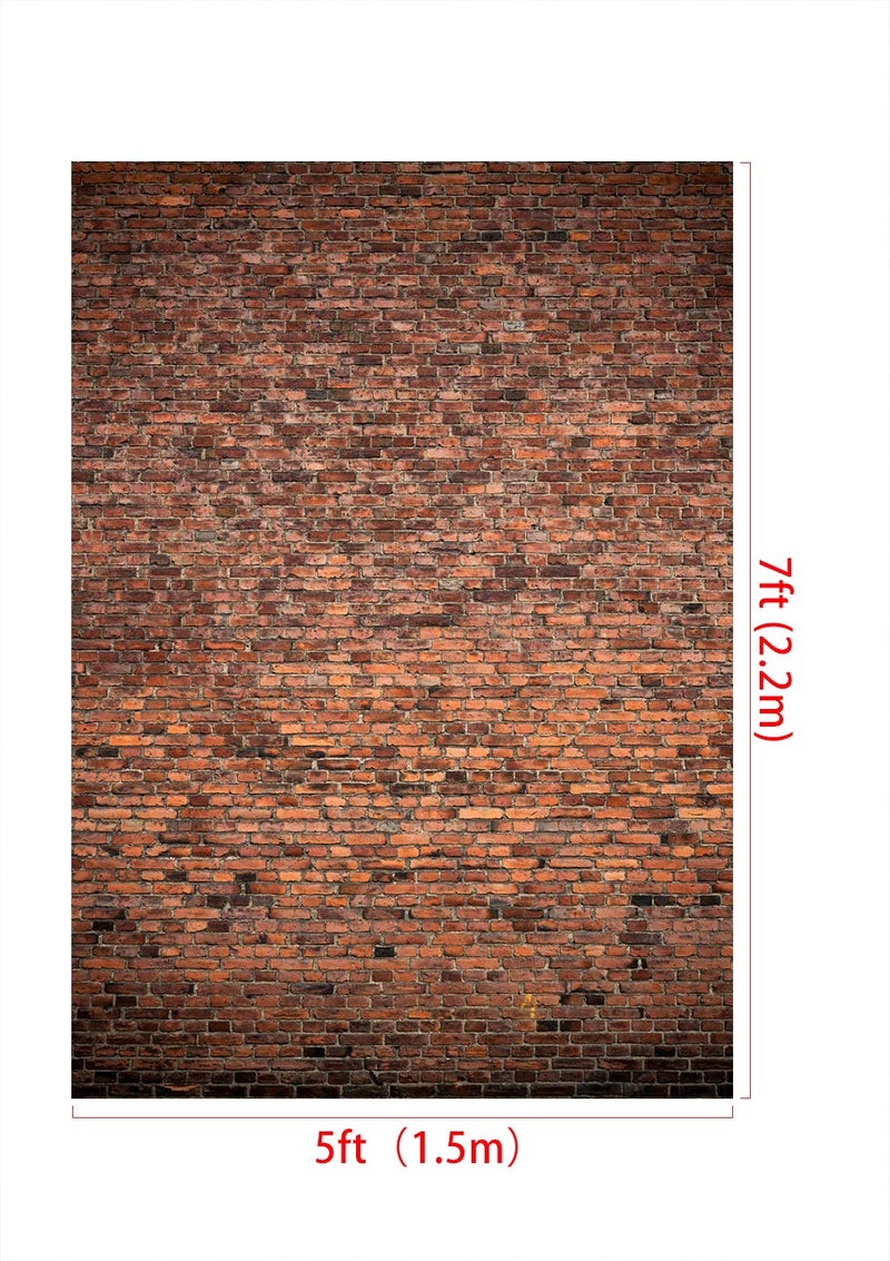 Kate 5x7ft Red Brick Wall Backdrop Rustic Brick Photography Backdrops Home Decoration Background Video Photo Studio Props - Image 2